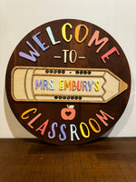 Load image into Gallery viewer, Welcome to Classroom Personalised Plaque
