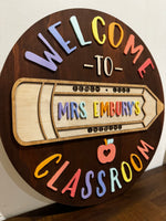 Load image into Gallery viewer, Welcome to Classroom Personalised Plaque
