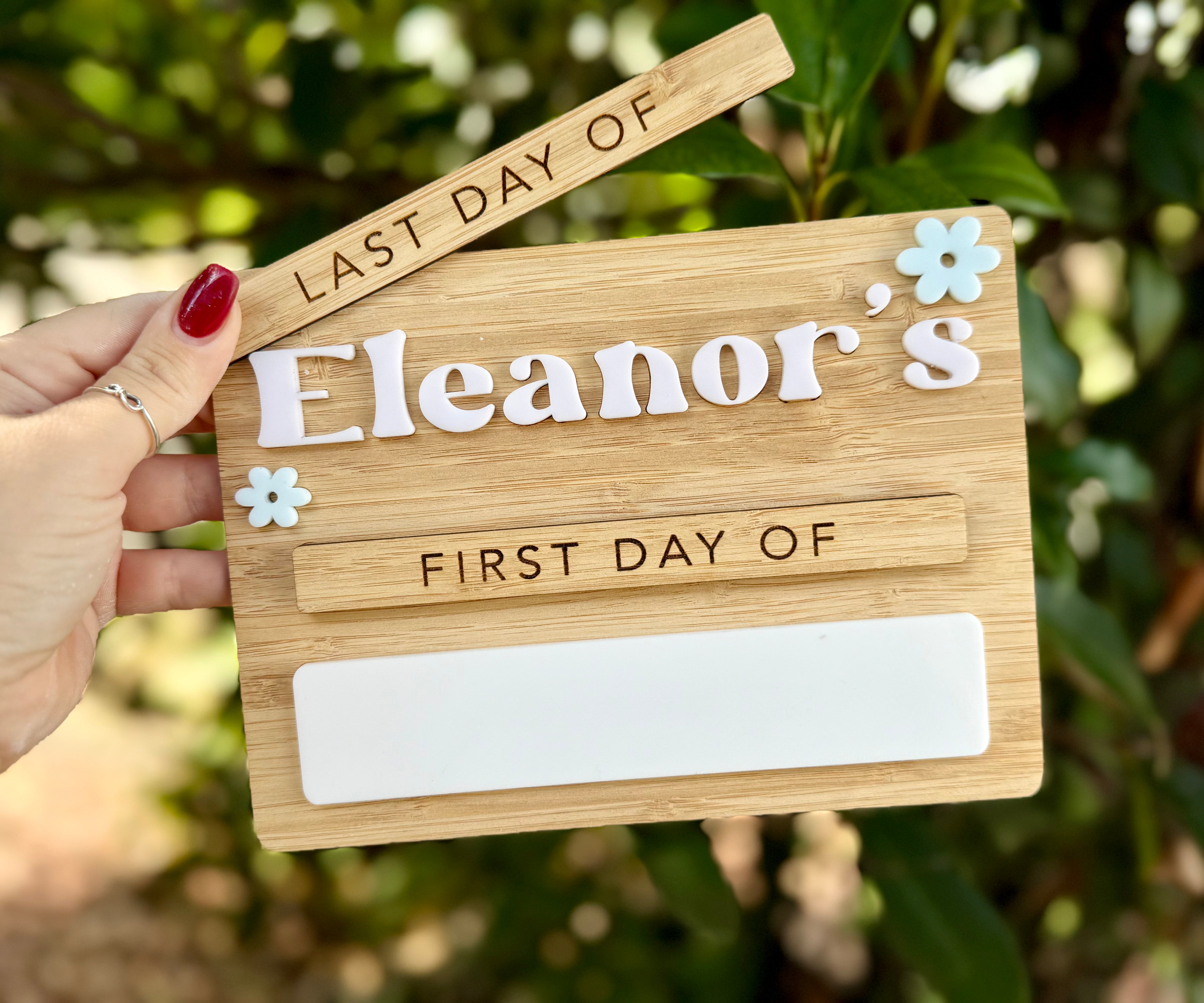 Interchangeable Personalised First Day Mini Board