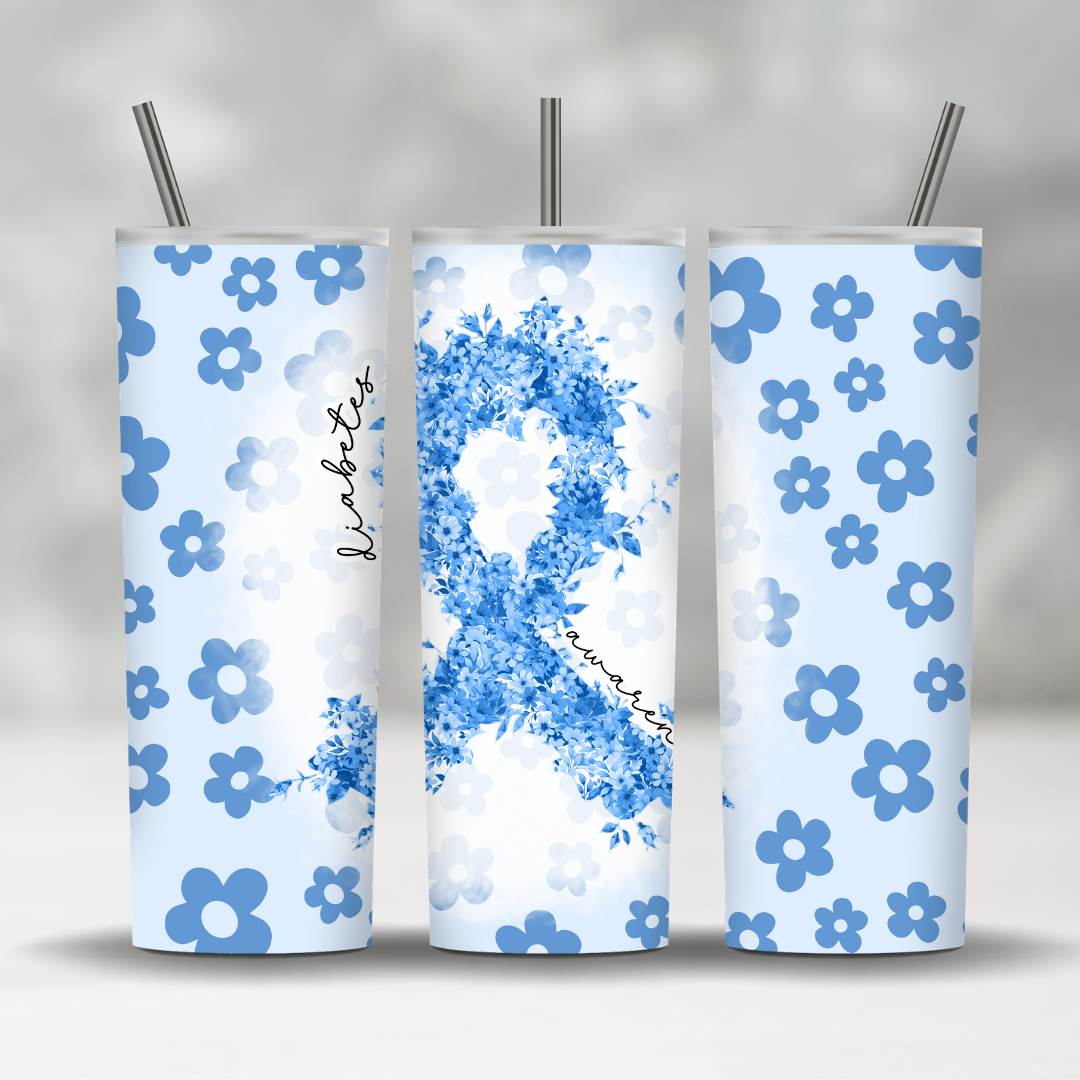 20oz Diabetes Awareness Tumbler - Made by Eleanor