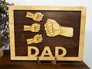 Fist Bump Dad/Grandad Plaque