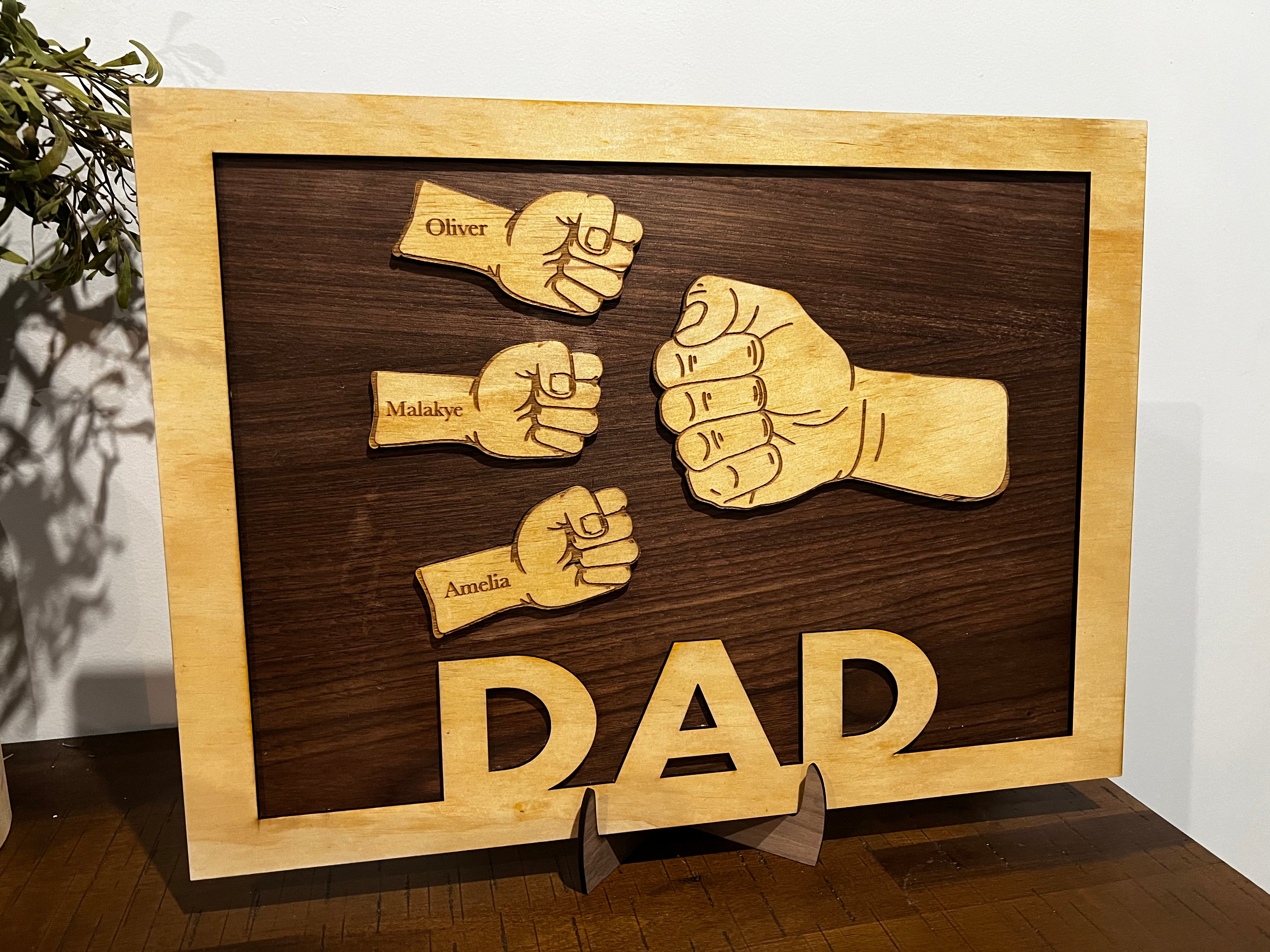 Fist Bump Dad/Grandad Plaque