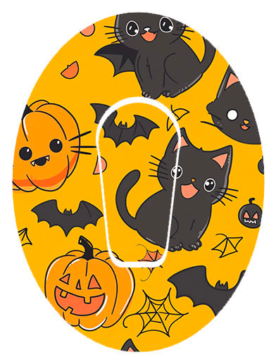 Orange Cat Halloween CGM/Pod Patch