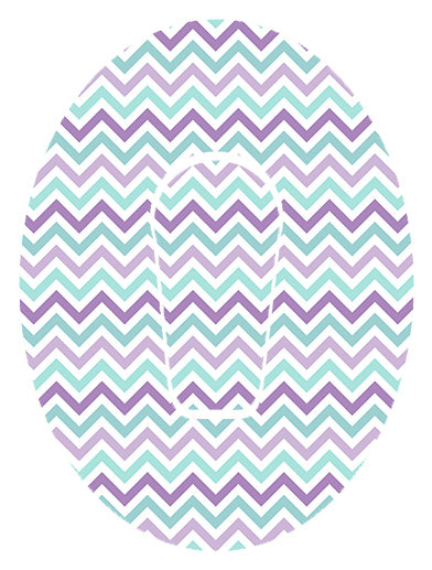 Purple Mint Chevron CGM/Pod Patch