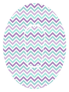 Purple Mint Chevron CGM/Pod Patch