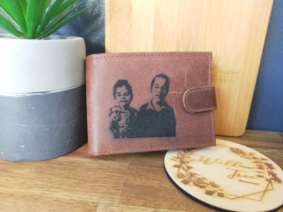 Laser Engraved Leather Wallet