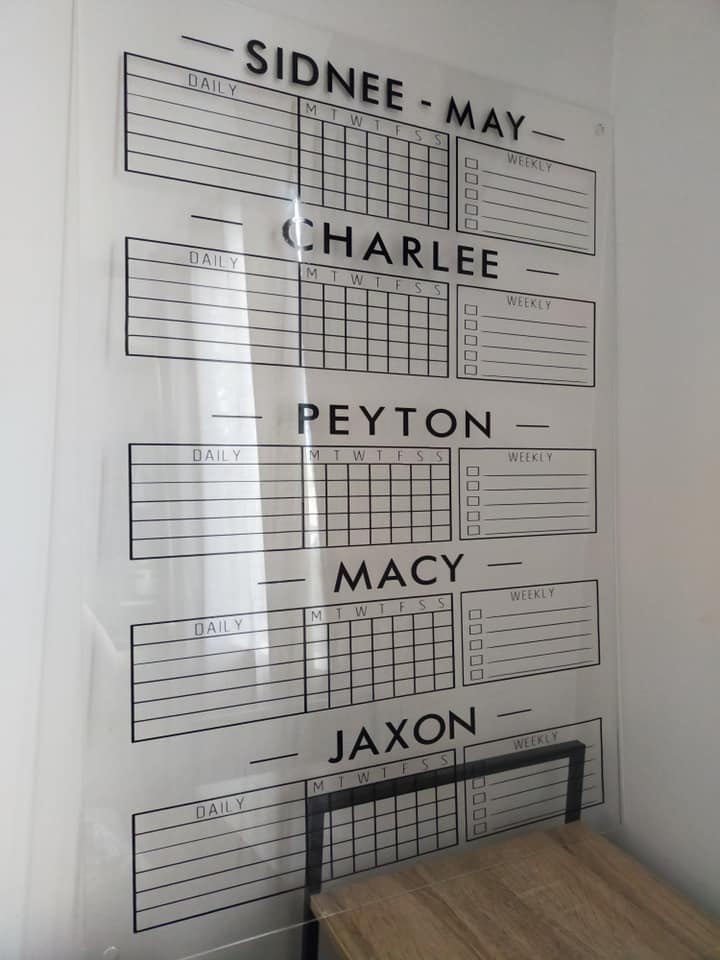 Acrylic Wall Planners