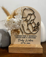 Load image into Gallery viewer, Angel Baby Remembrance Plaque with Dried Flowers
