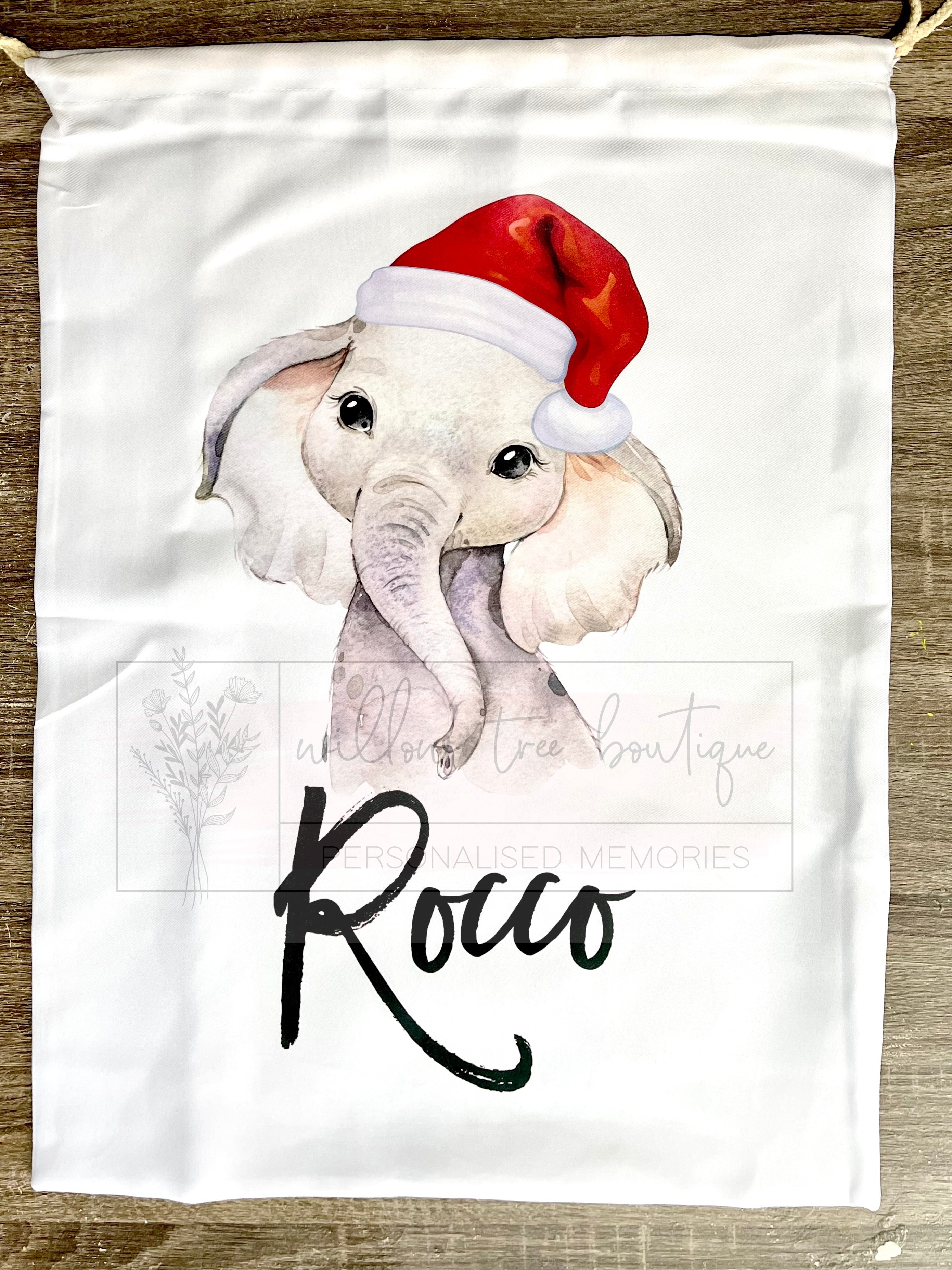 Printed Animal Santa Sacks