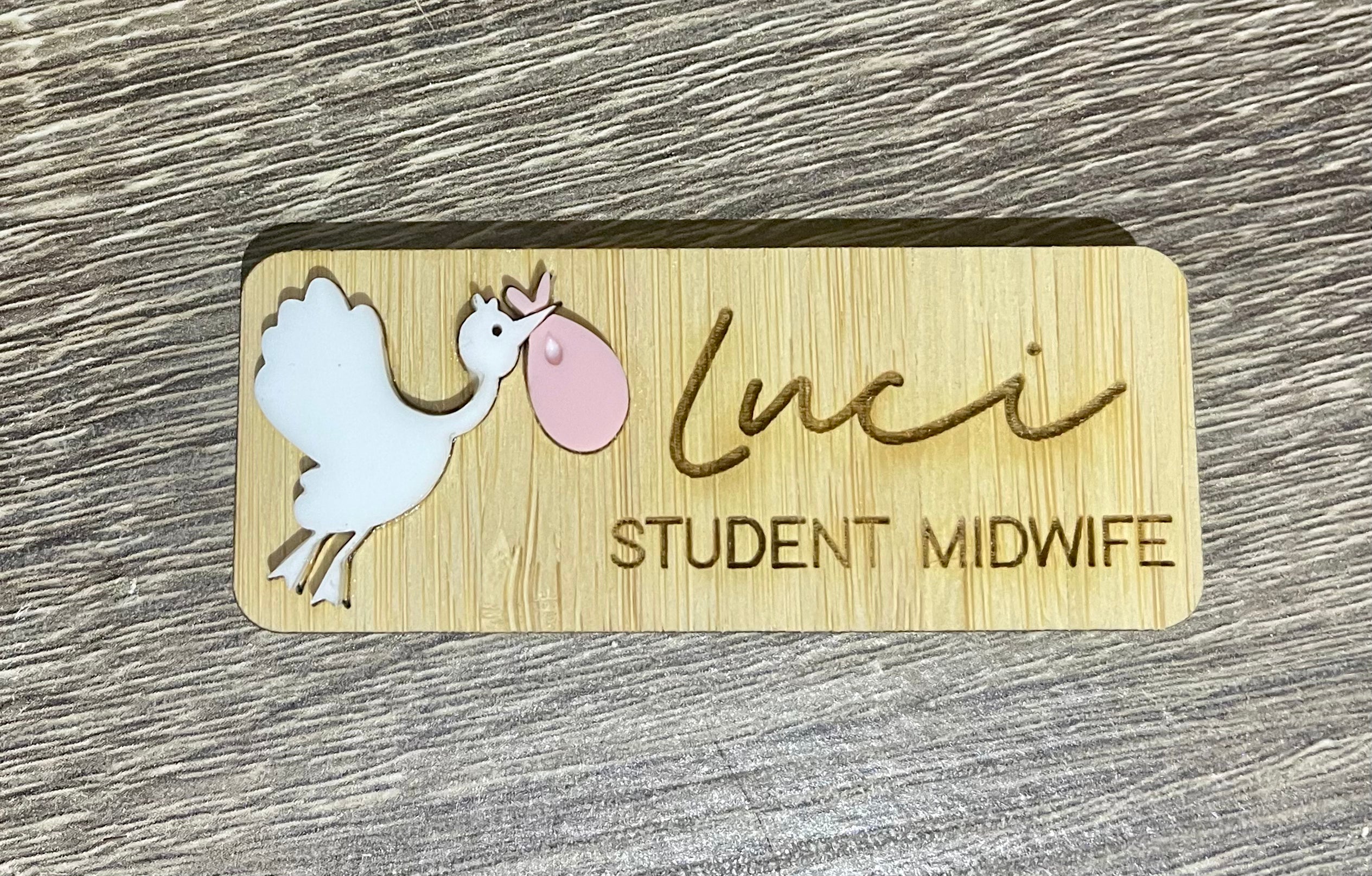 Bamboo & Acrylic Name Badges