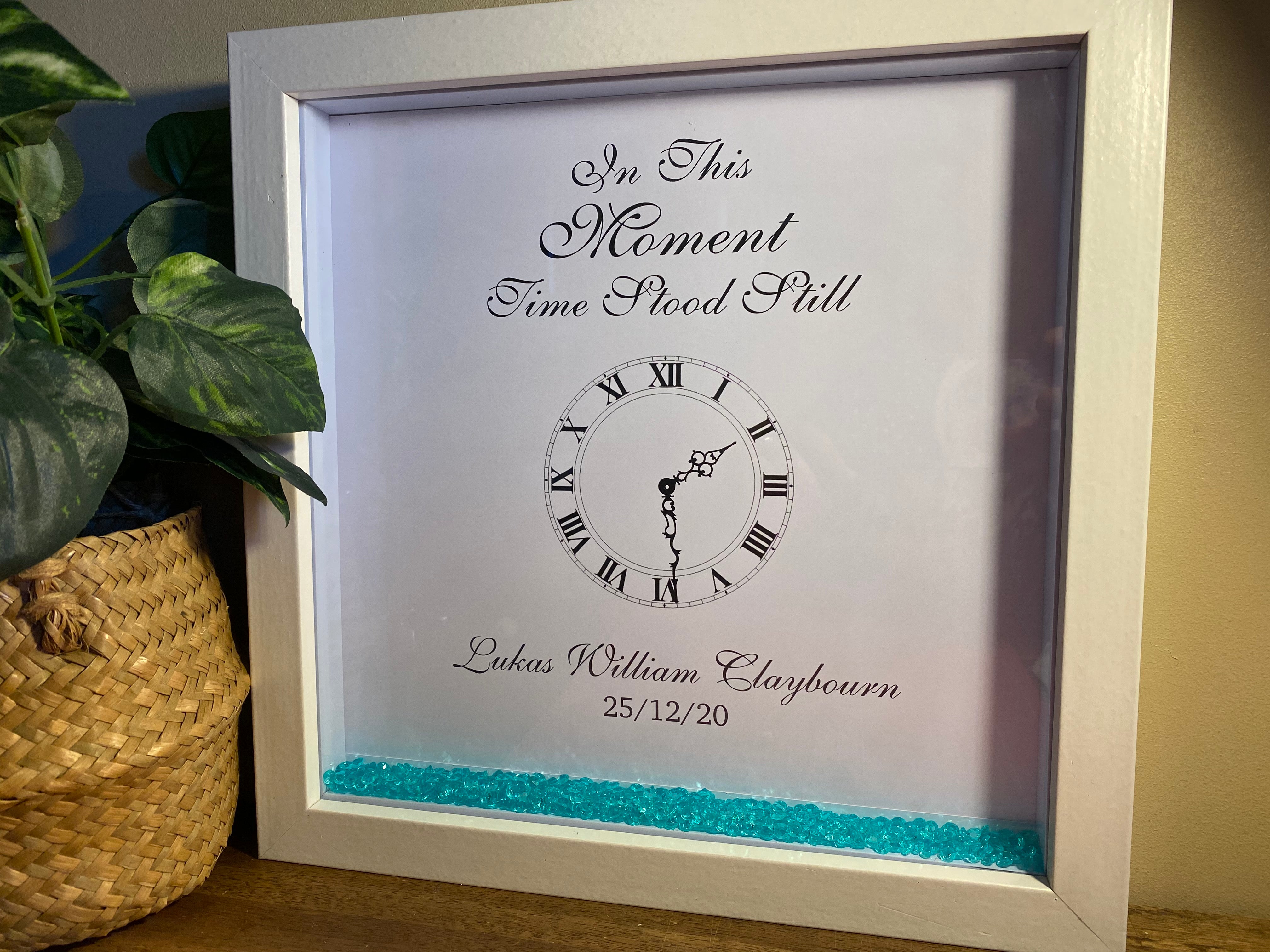 Custom Birth Detail Shadow Box