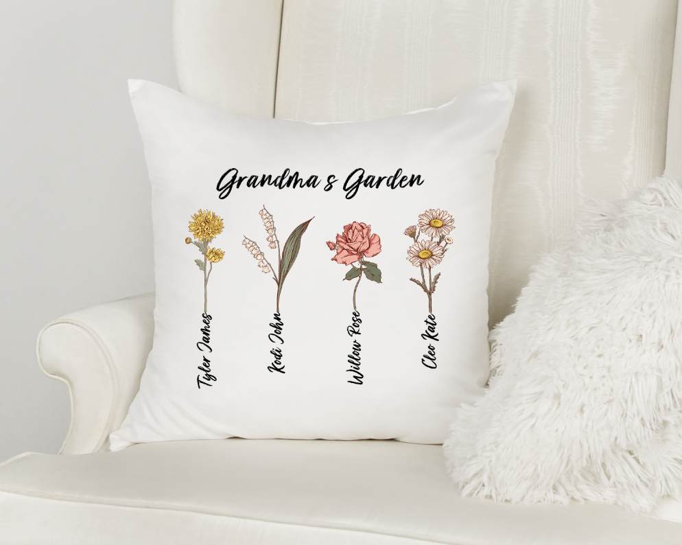 Birth Flower Garden Cushion