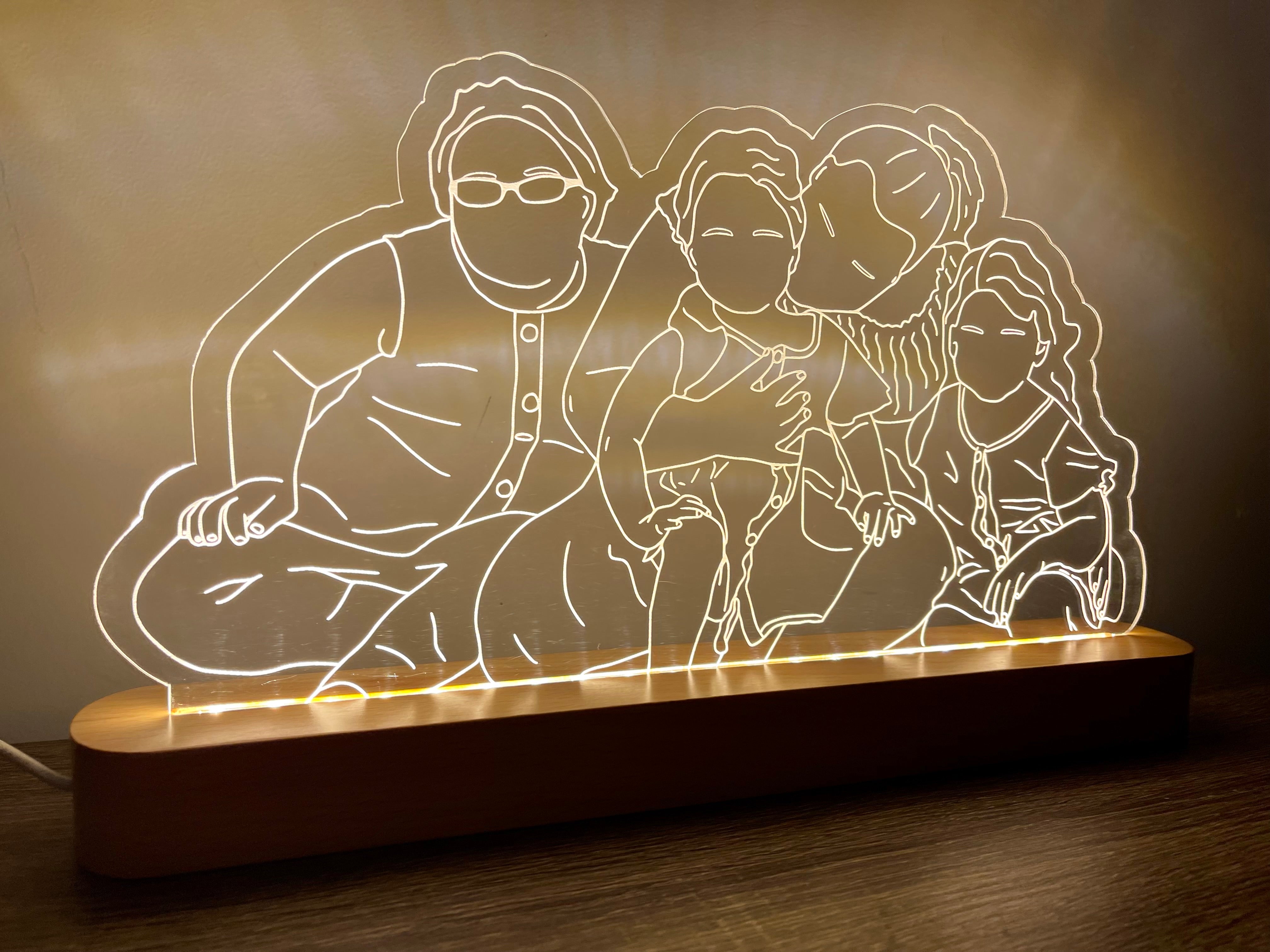 Line Art Night Light