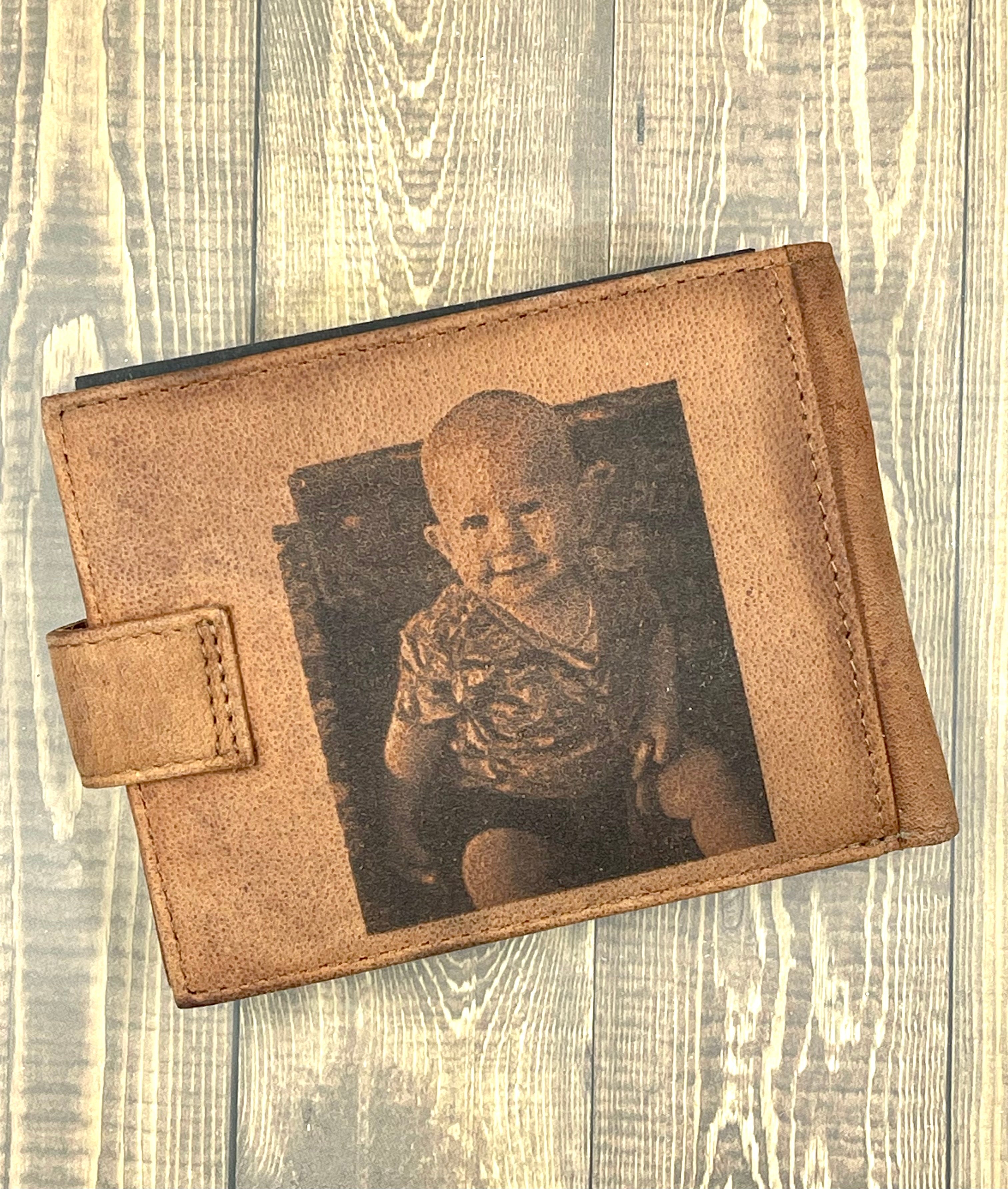 Laser Engraved Leather Wallet