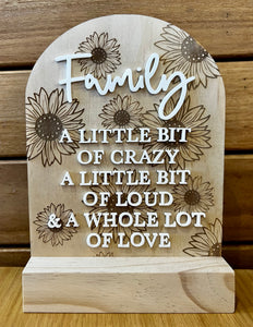 Family Flower Plaque