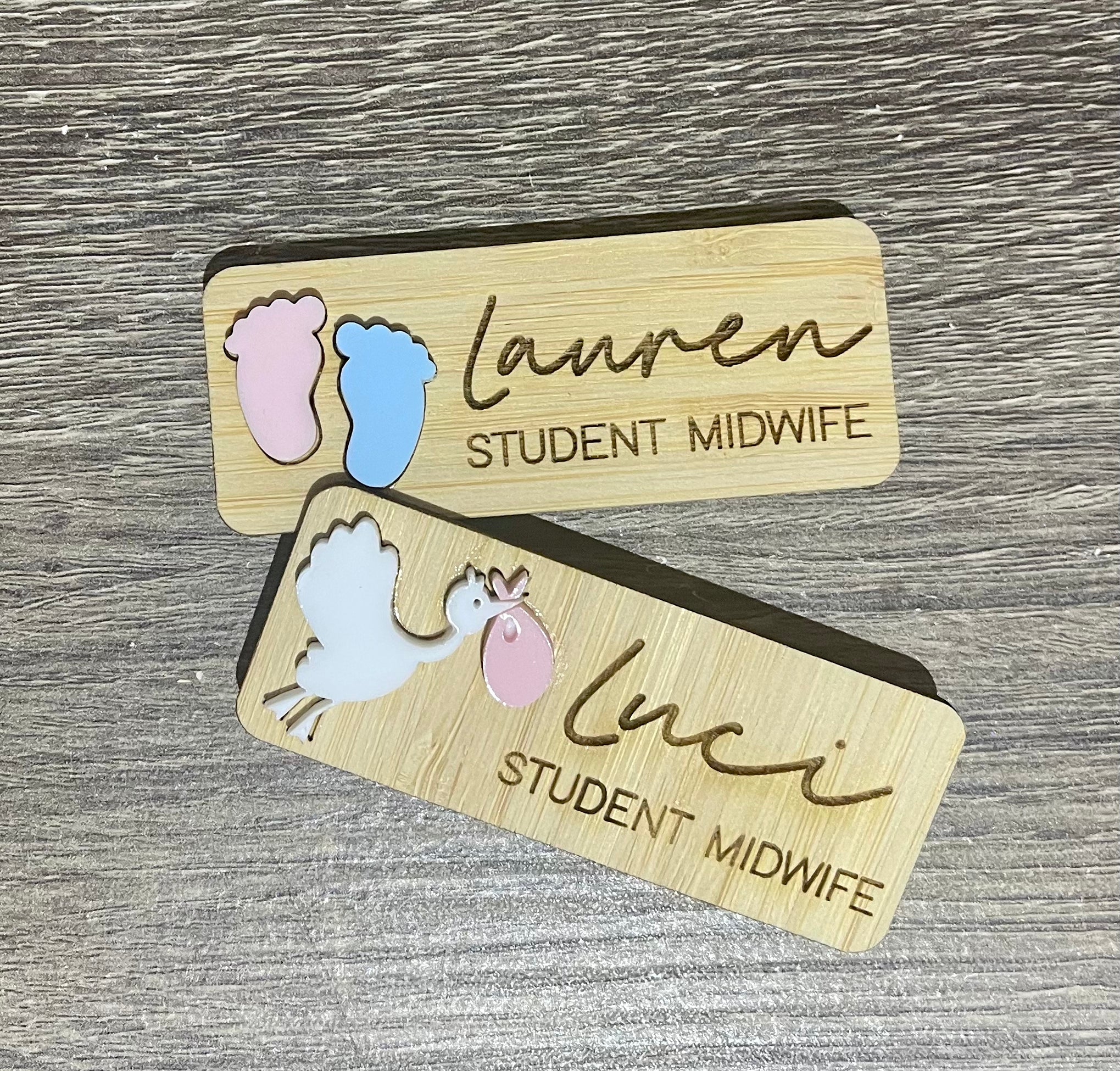 Bamboo & Acrylic Name Badges