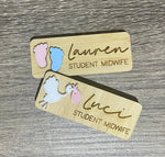 Load image into Gallery viewer, Bamboo &amp; Acrylic Name Badges
