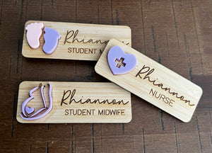 Bamboo & Acrylic Name Badges