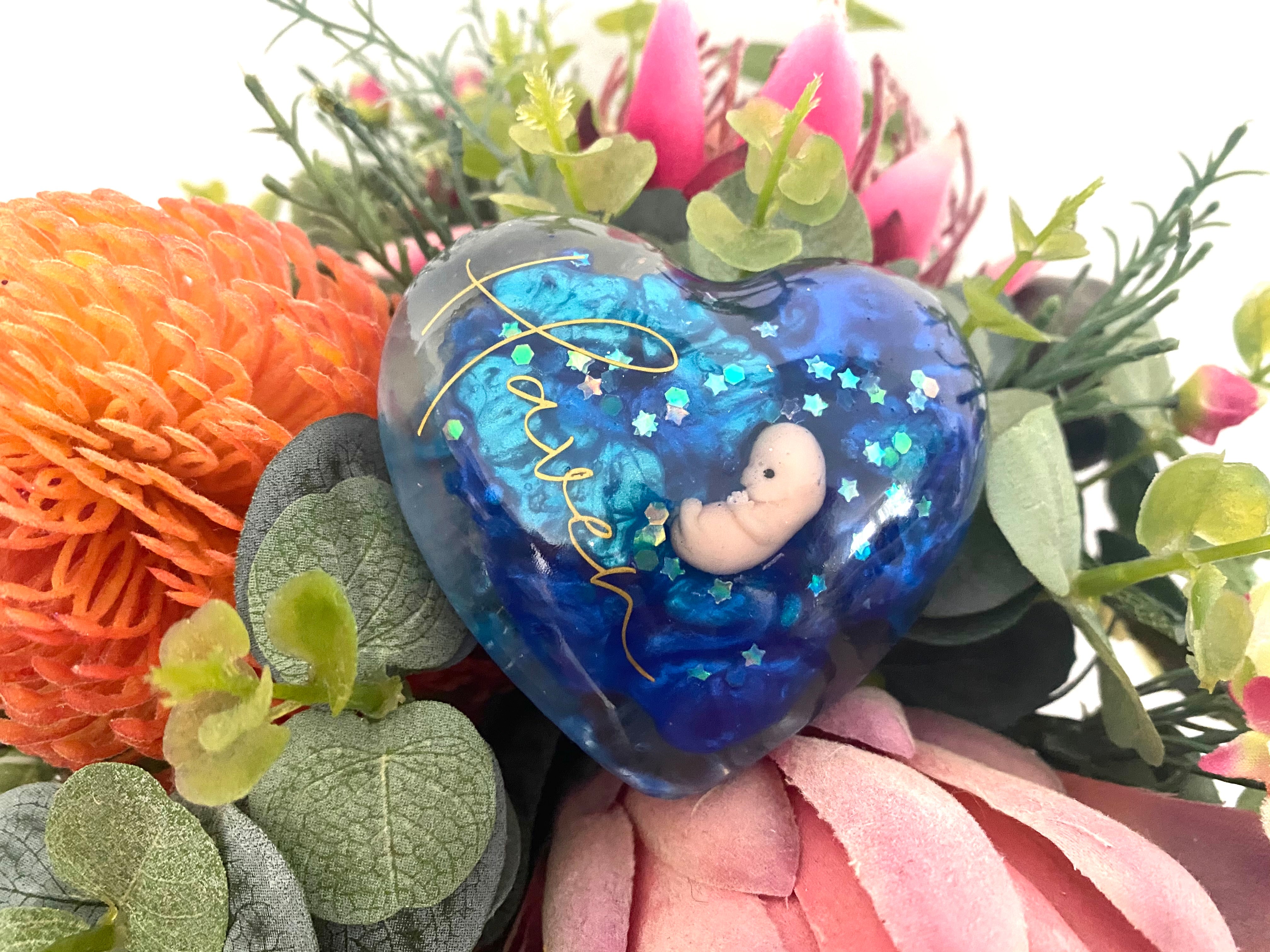 Resin Baby Memorial Heart